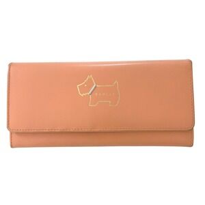 Radley London Matinee Wallet Orange Leather Scottie Dog Polka Dot